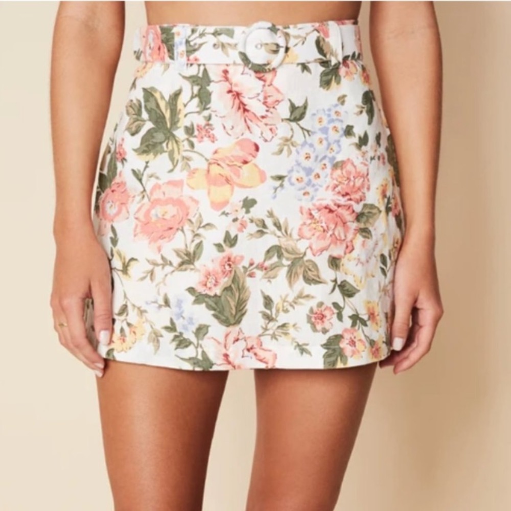 Revolve Faithful the Brand floral print skort shorts *no belt* Size 12